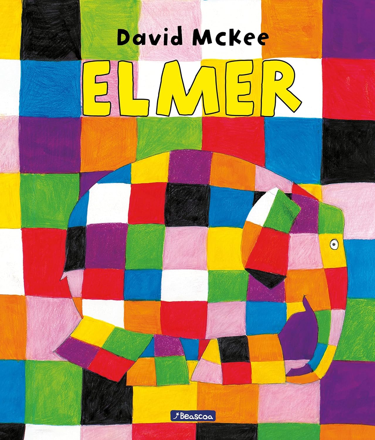 ortada del cuento infantil Elmer, un álbum ilustrado de David McKee.
