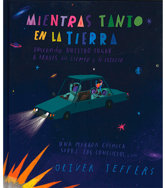 portada de álbum ilustrado infantil, un cuento sobre el mundo, el universo y nuestro lugar en él